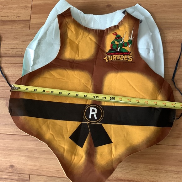 Vintage 1989 Teenage Mutant Ninja Turtles Armor Shell Raphael Child Costume TMNT - Picture 5 of 12
